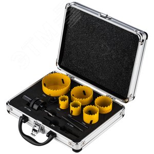 Изображение товара Набор коронок Bimetal (22, 25, 35, 40, 51, 67), 11 предметов, металлический кейс (наб.)