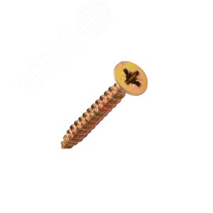 Изображение товара Саморез универсальный 5х40, желтый цинк, короб (200 шт./уп.) (упак)