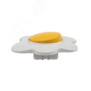 Выключатель двухклавишный KRANZ HAPPY Яичница скрытой установки, желтый/белый KR-78-0630 Kranz - 2