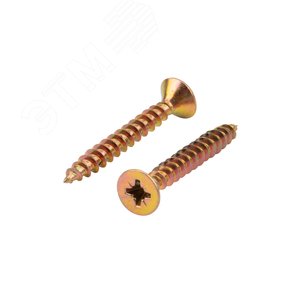 Изображение товара Саморез универсальный 5х40, желтый цинк, пакет (20шт.) (упак)