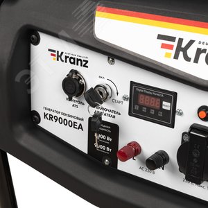 Генератор бензиновый KR9000EA, 9,0кВт, 230В, 25л, коннектор автоматики, электростартер KR-16-1138 Kranz - 3