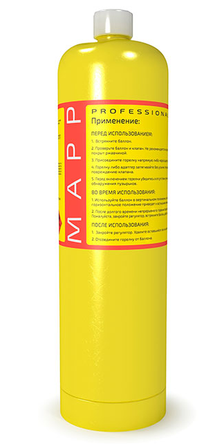 Газ MAP/Pro для пайки медных труб в стальных баллонах 1л артикул RT ...