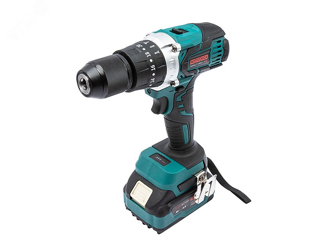Изображение товара Аккумуляторный ударный шуруповерт Rotorica Impact Drill 80B, 80Nm, 20V, 2 аккумулятора (шт)