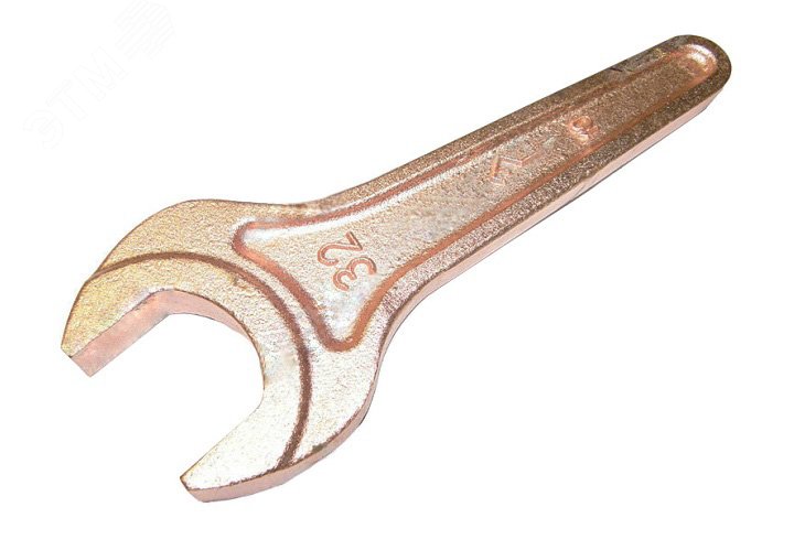 Изображение товара Ключ гаечный (рожковый) односторонний 32 омедненный (шт)