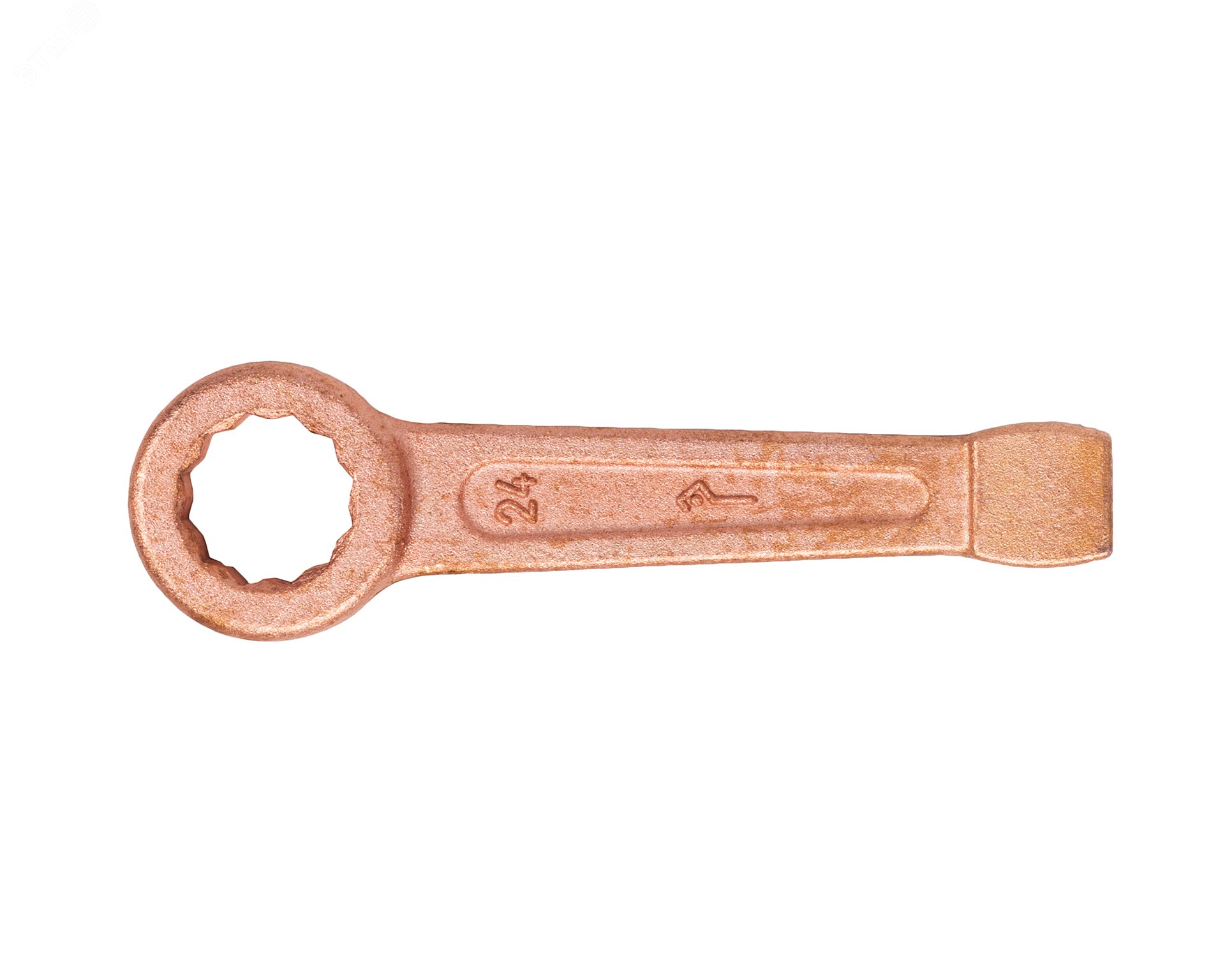 Изображение товара Ключ накидной односторонний ударный 24 омедненный КЗСМИ Россия