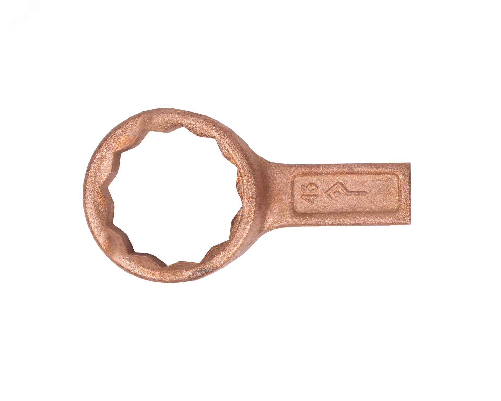 Изображение товара Ключ накидной односторонний 46 омедненный из стали 45 КЗСМИ