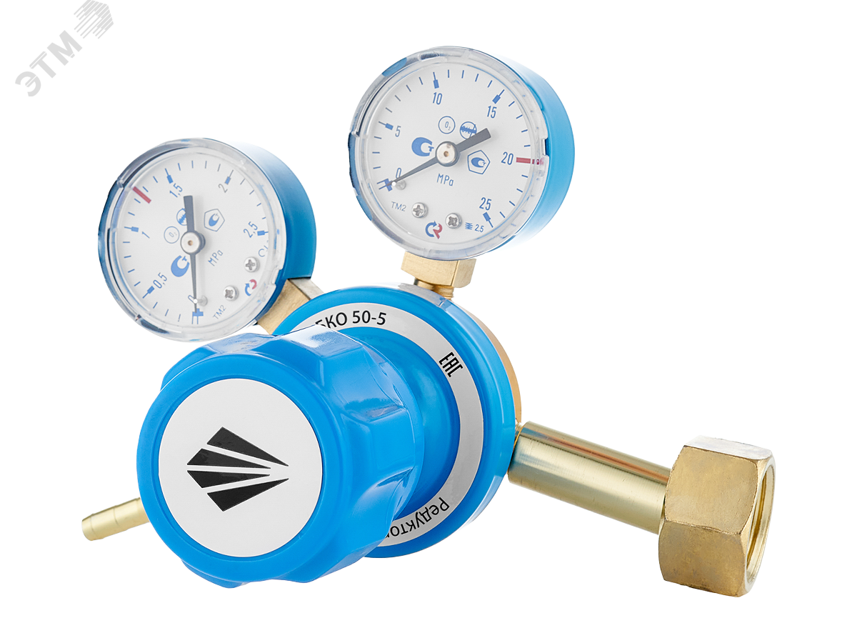 Изображение товара Редуктор кислородный БКО 50-5 с поверенными манометрами для сварки и обработки газа