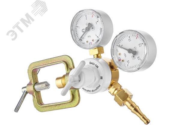 Изображение товара Редуктор ацетиленовый БАО-5М AR-137A с поверенными манометрами для сварочных работ