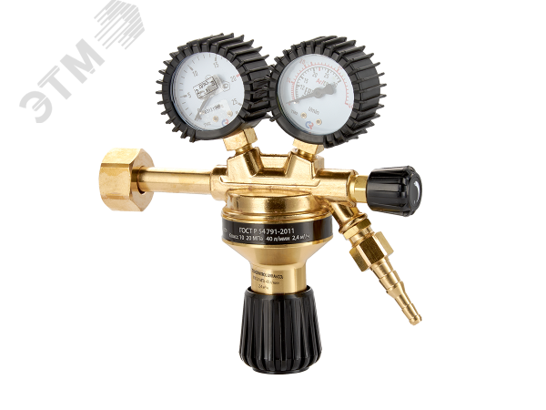 Изображение товара Регулятор газа универсальный Сварог TECH CONTROL UNI AR/CO2 ArR-128 с поверенными манометрами