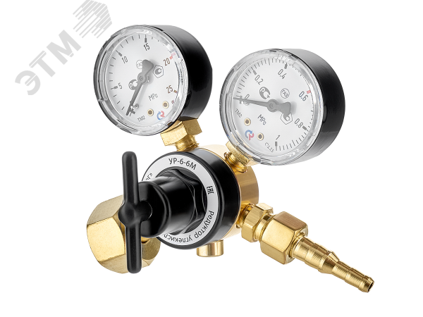 Изображение товара Редуктор углекислотный УР-6-6М с поверенными манометрами