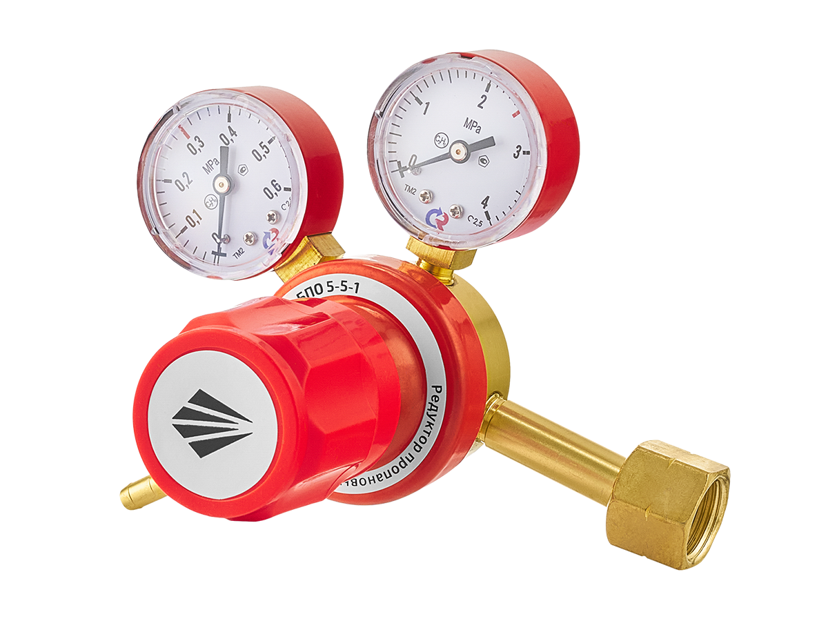 РЕДУКТОР ПРОПАНОВЫЙ БПО  5—5—1 с двумя поверенными манометрами