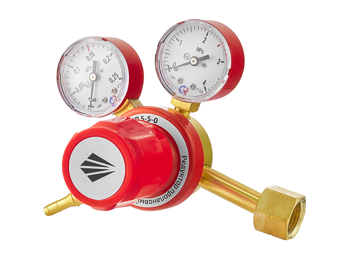 РЕДУКТОР ПРОПАНОВЫЙ БПО 5—5—0 с двумя поверенными манометрами