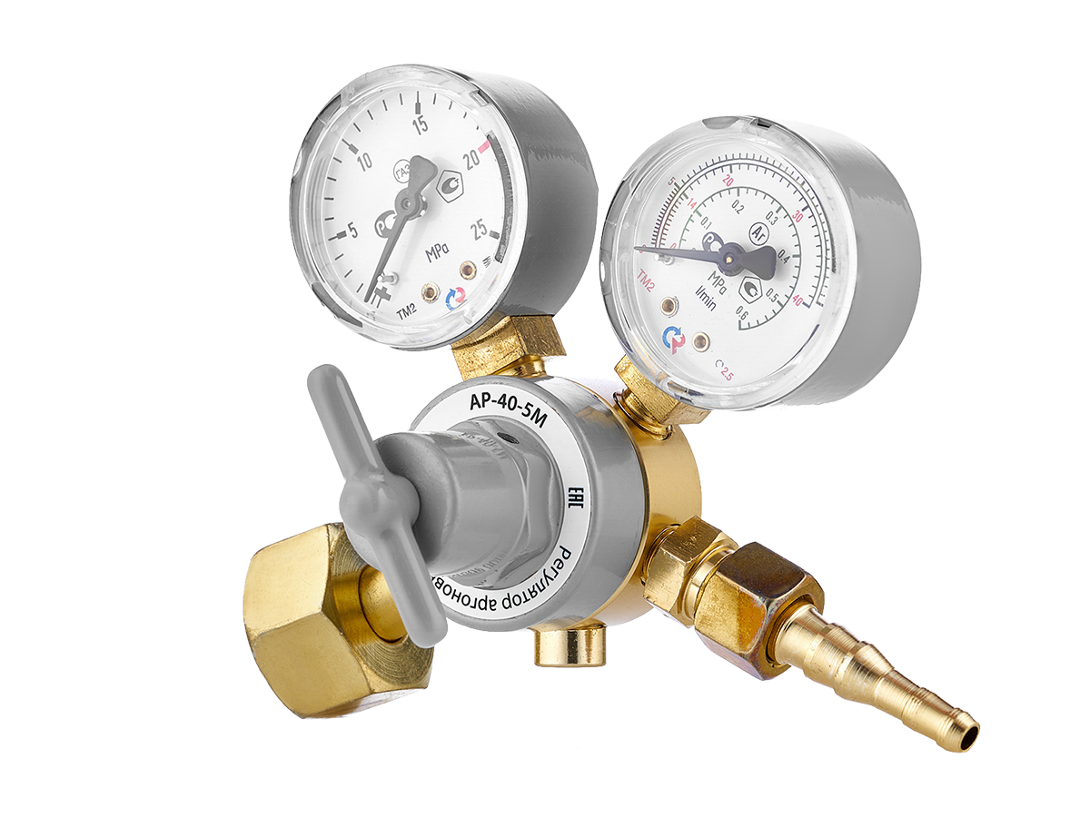 Регулятор аргоновый Сварог АР-40-5М (ArR-137A-FG), манометр с поверкой