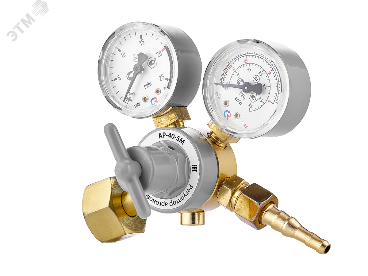 Изображение товара Регулятор аргоновый Сварог АР-40-5М (ArR-137A-FG), манометр с поверкой (шт)