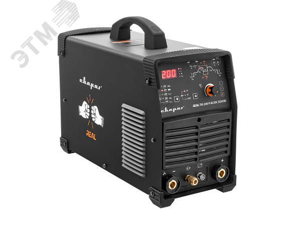 Изображение товара Инвертор сварочный TIG 200 P AC/DC ''REAL'' (E201B) Black (маска+педаль+перчатки) (шт)