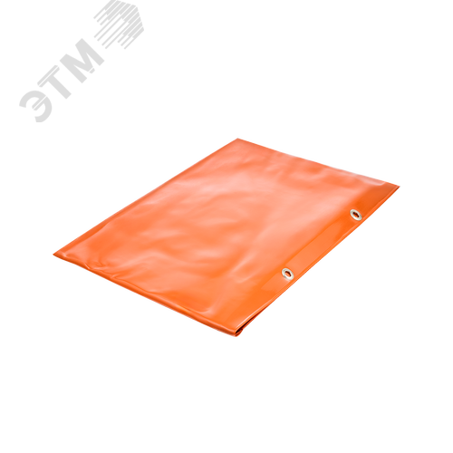 Штора защитная 1,85х1,85 оранжевая 0,6 мм - фото 1