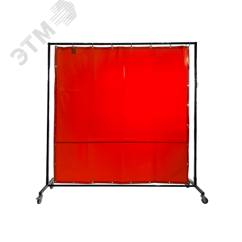 Штора защитная 1,85х1,85 оранжевая 0,6 мм - фото 3