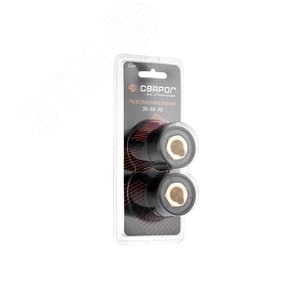 Розетка панельная 35-50-70 ISQ0053-SVA блистерная упаковка 2 шт - фото 1