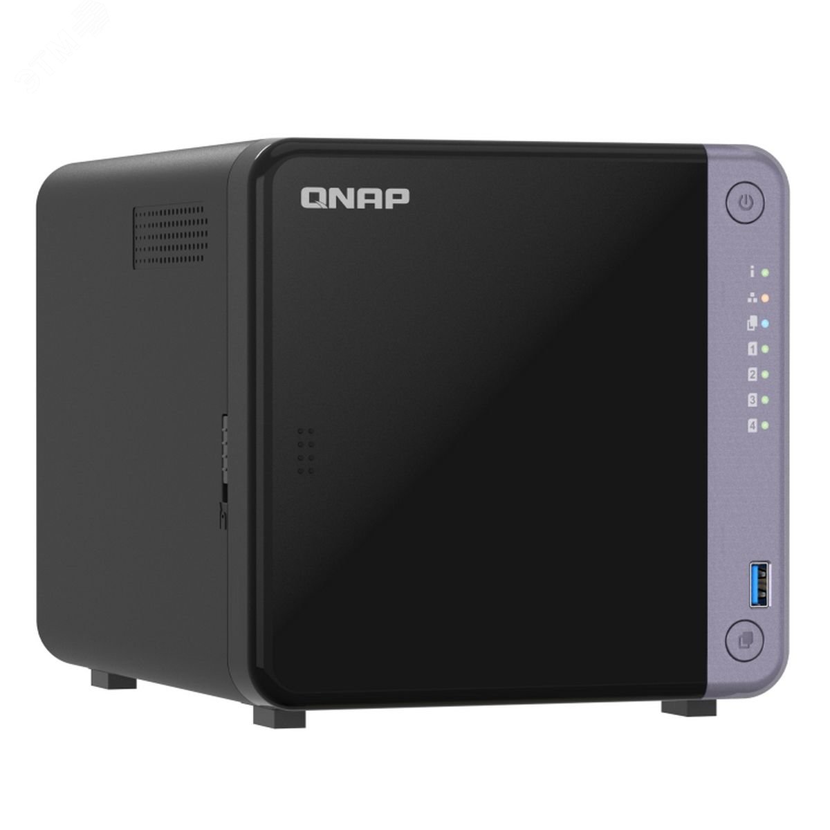Изображение товара Сетевой RAID-накопитель, 4 отсека 3,5''/2,5'', 2 порта 2,5 GbE, 1 порт 10 GbE SFP+, Annapurna Labs AL-524 2,0 ГГц, 4 ГБ DDR4 (шт)
