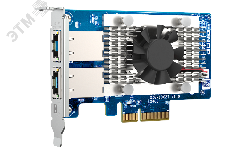 Изображение товара Двухпортовая сетевая карта QNAP 10 GbE PCIe Gen3 x4 высокая скорость