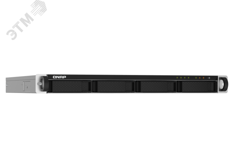 QNAP TS-432PXU NAS 4 Bay Rack 1U - Processore Annapurna Labs AL324 - Ideale Per Backup E Archiviazione In Azienda - Colore Nero - 2