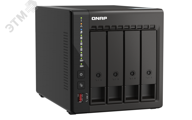 Изображение товара Сетевое хранилище 4 отсека 3,5''/2,5'', Intel Celeron J6412 2,0 ГГц, DDR4 8 ГБ (шт) Изображение товара Сетевое хранилище 4 отсека 3,5''/2,5'', Intel Celeron J6412 2,0 ГГц, DDR4 8 ГБ (шт)