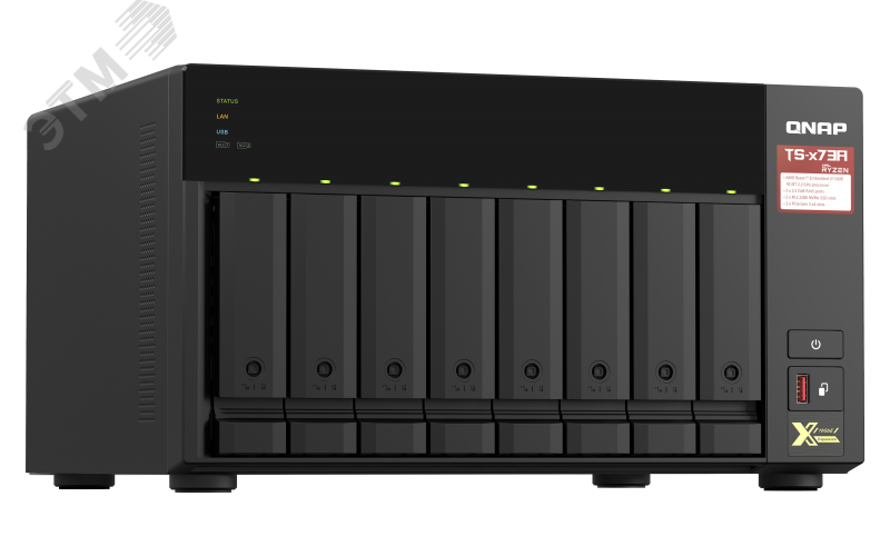 Изображение товара Сетевое хранилище QNAP TS-873A 8 отсеков с AMD Ryzen V1500B 2,2 ГГц