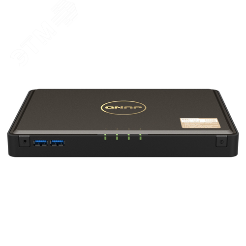 Изображение товара Сетевое хранилище 4 отсека M.2 NVMe, Intel Celeron N5105 2,0-2,9 ГГц, 8 ГБ DDR4, 2x2,5 GbE, двойной HDMI (шт)