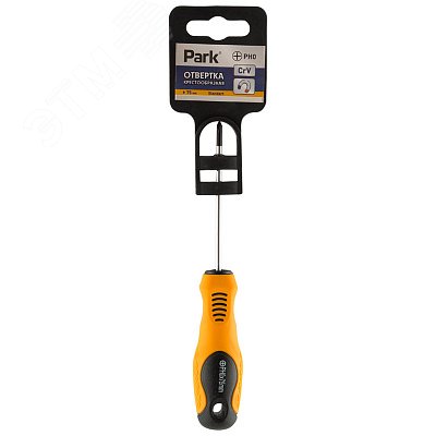 Изображение товара Отвертка Standart PH0х7,5см, двухкомпонентная рукоятка, крестовая (шт)