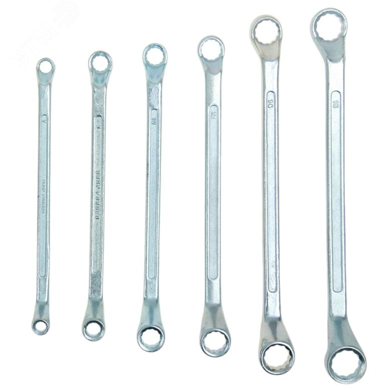 Изображение товара Набор накидных ключей 6шт размеры 7-16 мм коррозионностойкая сталь