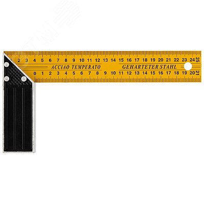 Изображение товара Угольник 25 см для точных измерений строительных работ