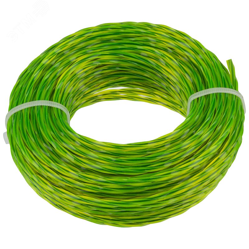 Изображение товара Леска для триммера 3,0 ммх15м квадратная перекрученная со стержнем