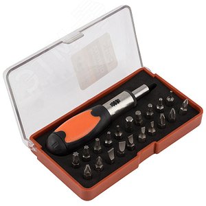 Изображение товара Отвертка с набором бит, 22 предмета (шт)