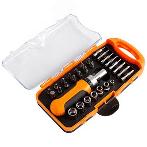 Изображение товара Набор инструментов, 31 предмет (головки, биты, отвертка) (шт)