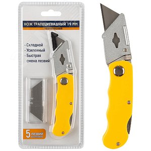 Изображение товара Нож технический трапециевидный усиленный складной (шт)