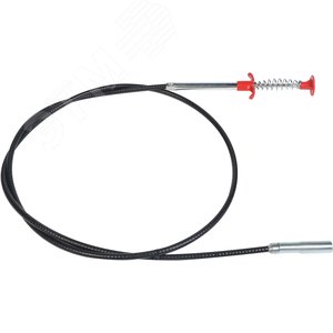 Изображение товара Трос сантехнический с зажимом для прочистки труб и удаления засоров, 160 см (шт)