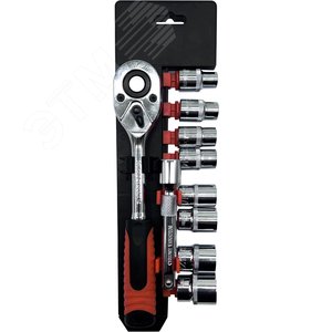 Изображение товара Ключ-трещотка 1/2 + торцевые головки (шт)