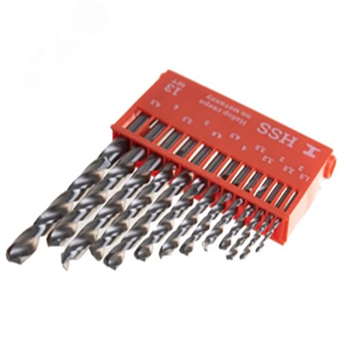 Изображение товара Набор сверл по металлу HSS 13шт (1,5-6,5мм) (шт)