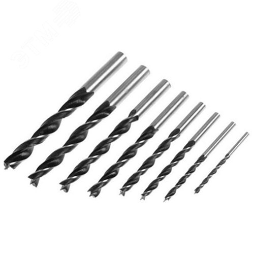 Изображение товара Набор сверл по дереву 8шт (3-10мм) (шт)