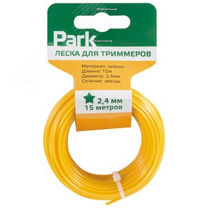 Изображение товара Леска для триммера 2,4мм, 15м, звезда. (шт)