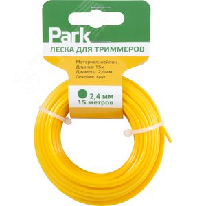 Изображение товара Леска для триммера 2,4мм, 15м, круг. (шт)