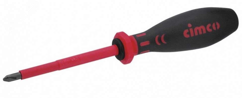 Изображение товара Отвертка крестовая диэлектрическая VDE PH1х80 165 мм для электромонтажных работ