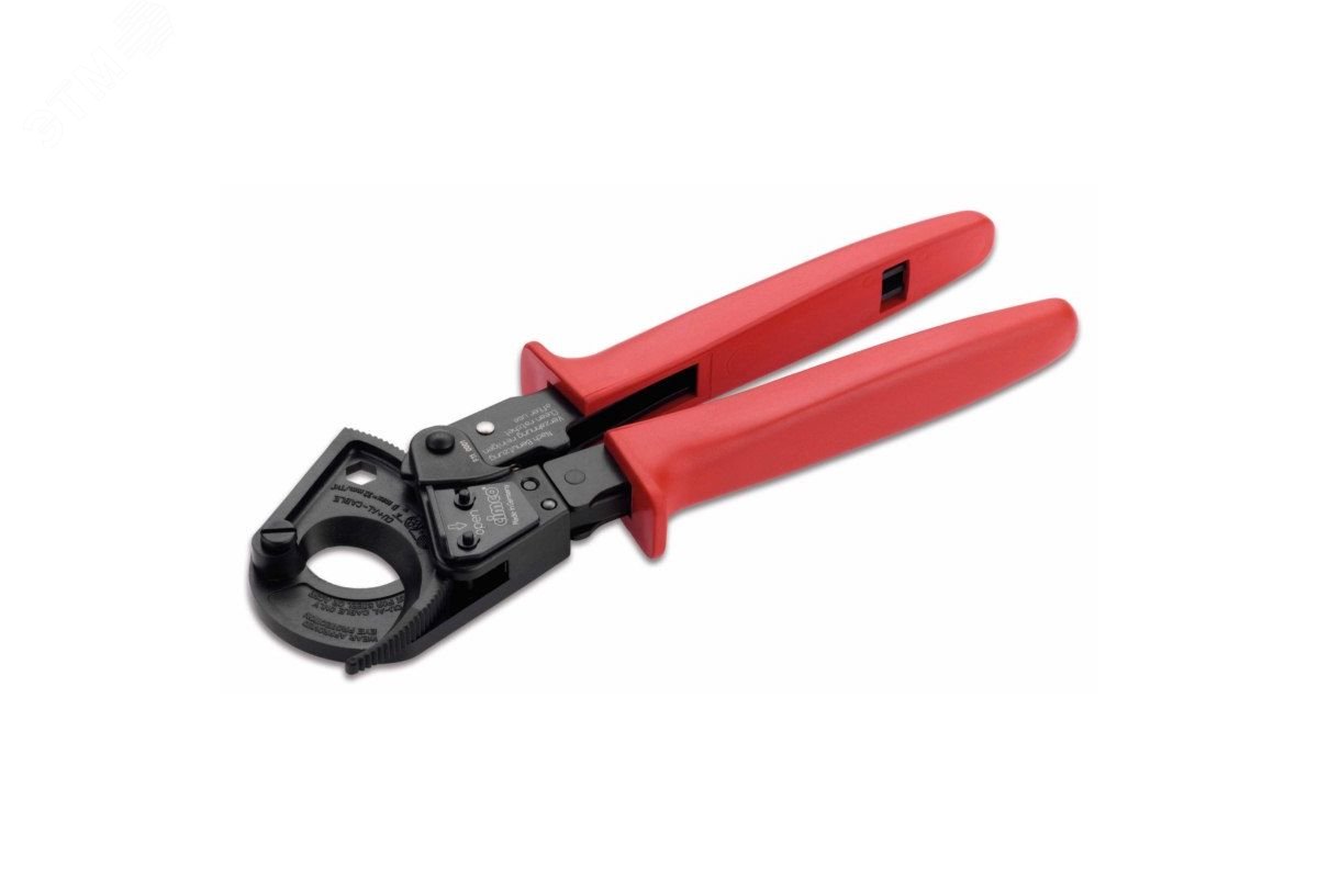 Изображение товара Кабелерез секторный с трещоткой до 32 мм инструментальная сталь для резки кабеля