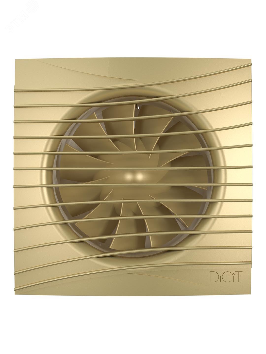 Изображение товара Вентилятор осевой вытяжной D100 с обратным клапаном декоративный SILENT 4C Champagne