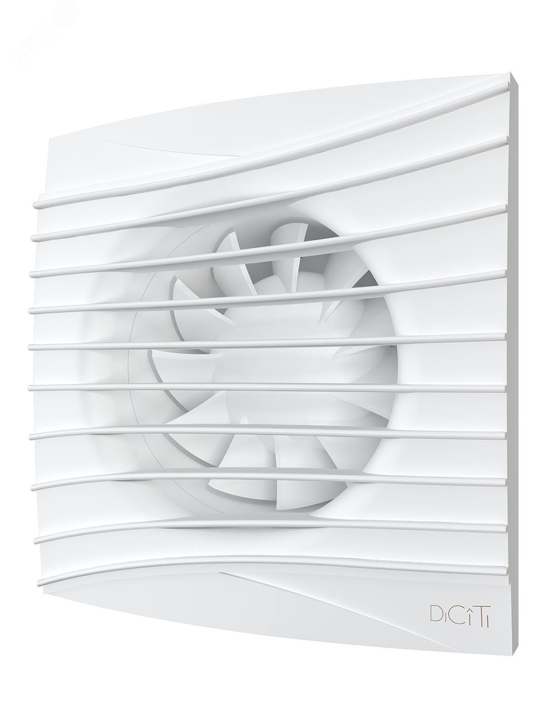 Вентилятор осевой вытяжной с обратным клапаном D125 декоративный SILENT 5C Matt white DiCiTi - превью 2