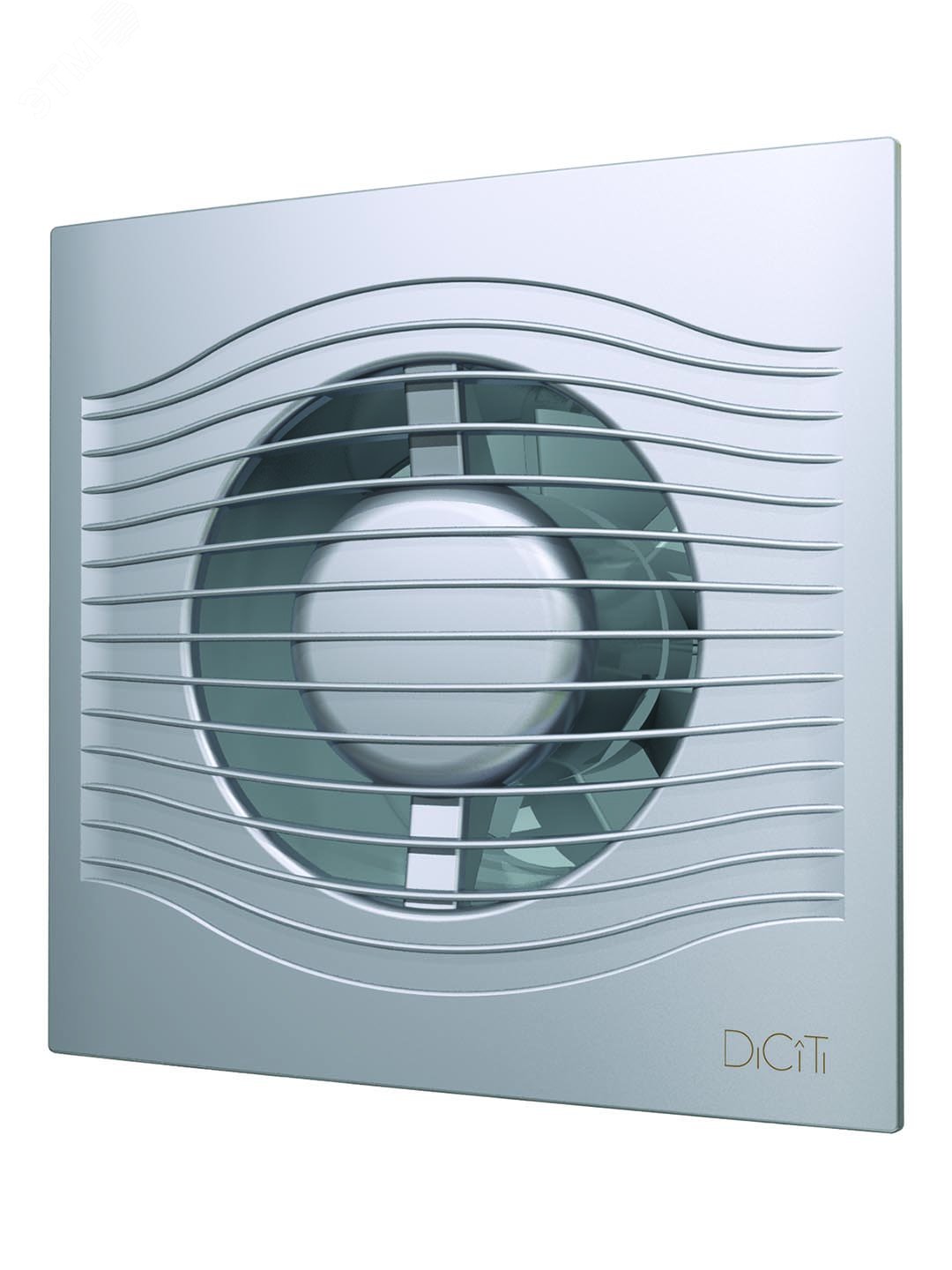 Вентилятор осевой вытяжной с обратным клапаном D125 декоративный SLIM 5C Gray metal DiCiTi - превью
