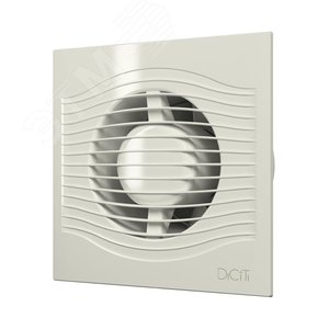 Вентилятор осевой вытяжной с обратным клапаном D100 декоративный SLIM 4C Ivory DiCiTi