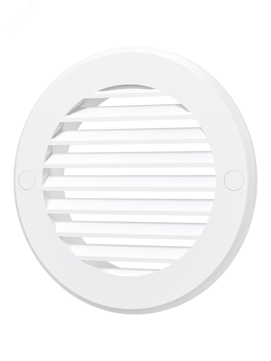 Изображение товара Решетка вентиляционная круглая D136 вытяжная, из ABS пластика, с фланцем D100 (шт)