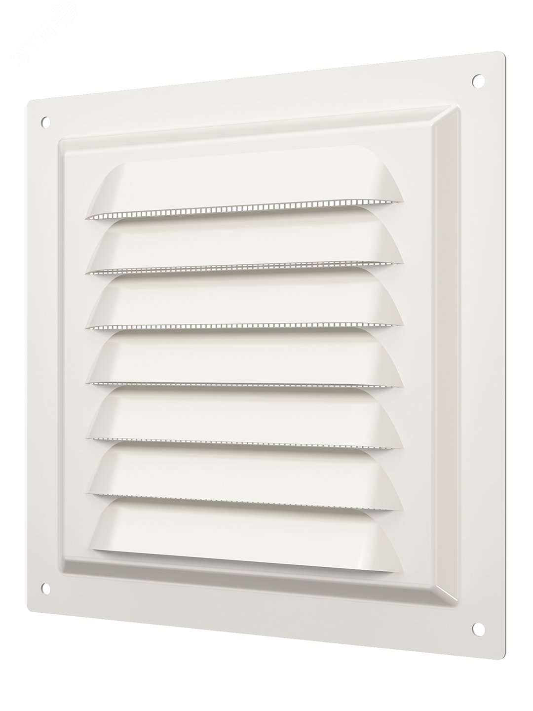 Изображение товара Решетка вытяжная вентиляционная из оцинкованной стали с сеткой 150х150 слоновая кость