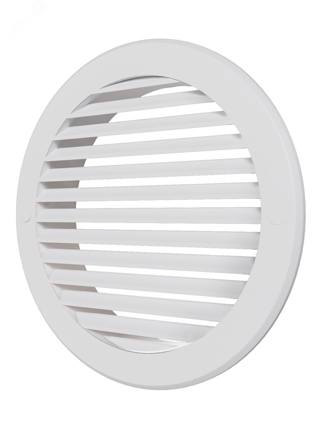 Изображение товара Решетка наружная вентиляционная круглая D186 с фланцем D150 из ASA пластика